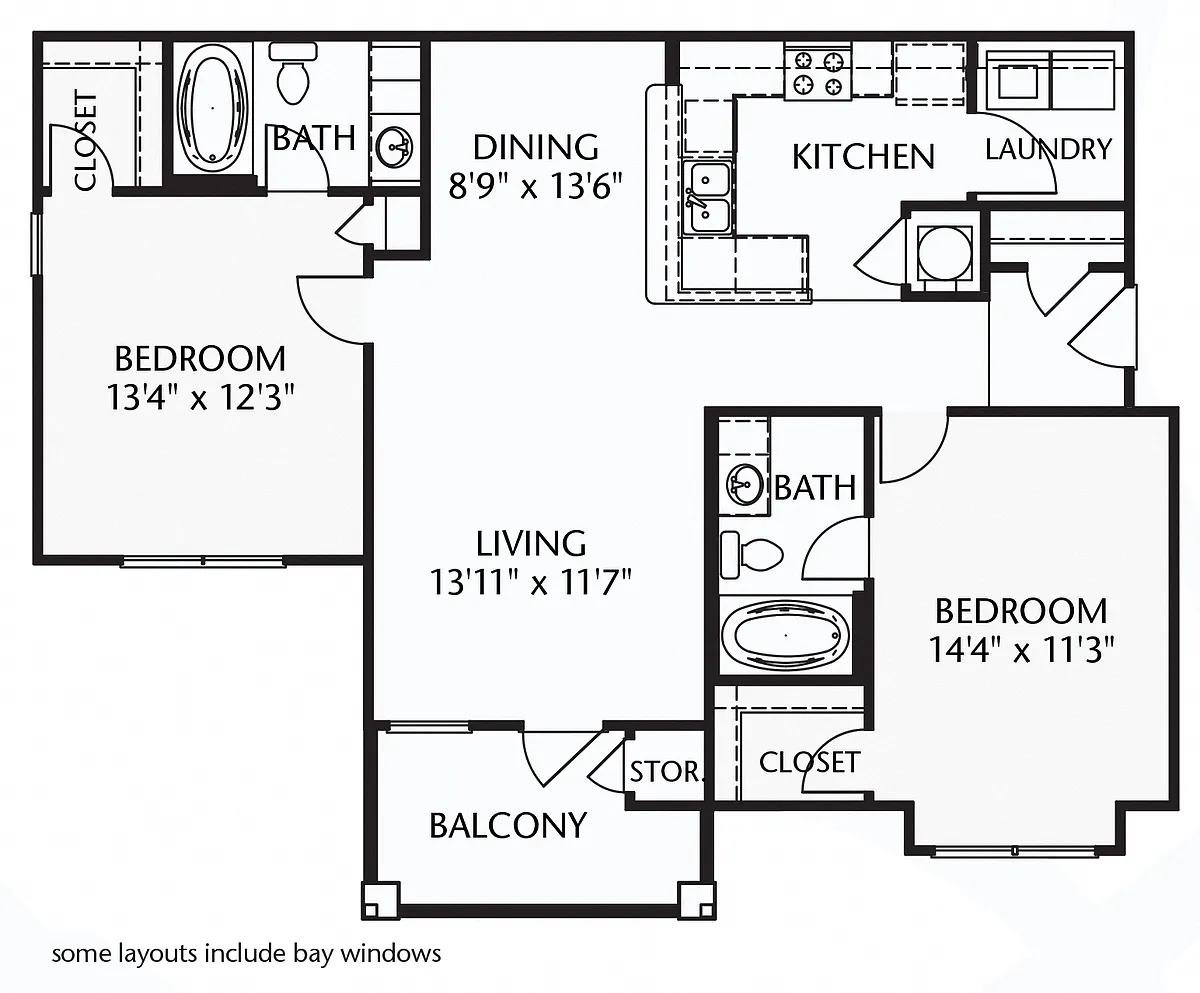 Floor plan The Sandford (unfurnished)