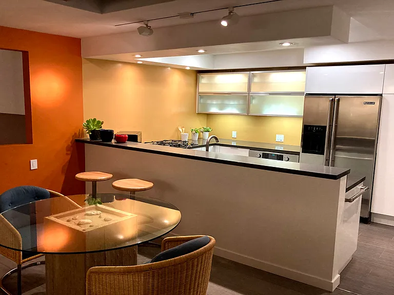 Dining Room Open Kitchen At Night