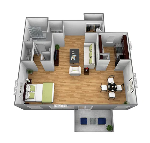 Floor plan Large Studio