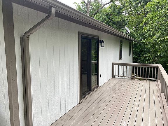 back deck with lake view