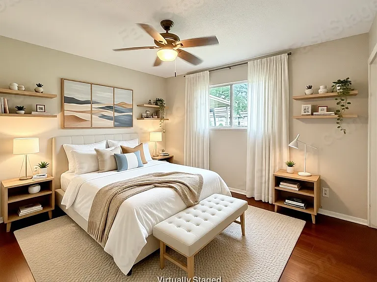 Virtually Staged Bedroom