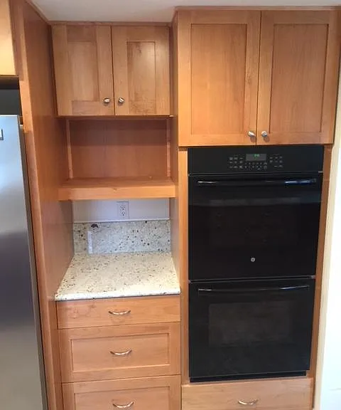 double oven with microwave space