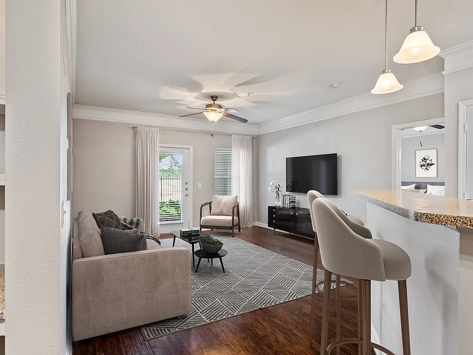 Living Room with Private Patio