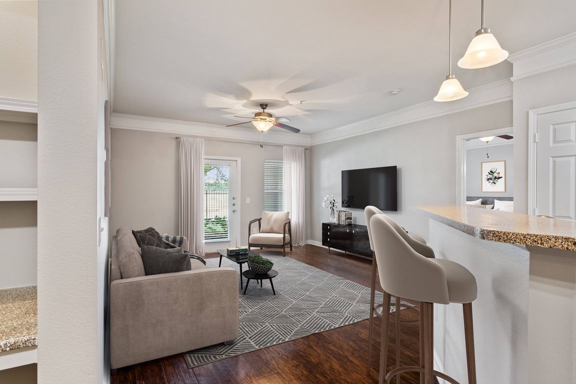 Living Room with Private Patio