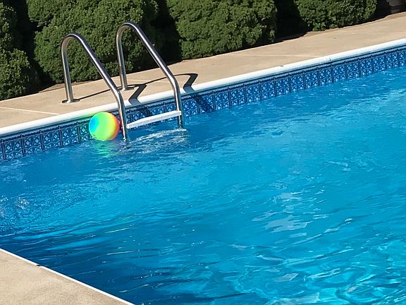 Concrete around pool