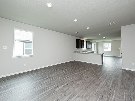 Family Room to Kitchen and Dining Area