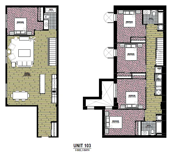 Floor plan 5 Bedroom 3 Bath