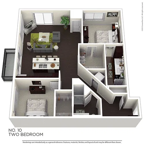 Floor plan Two Bedroom 10