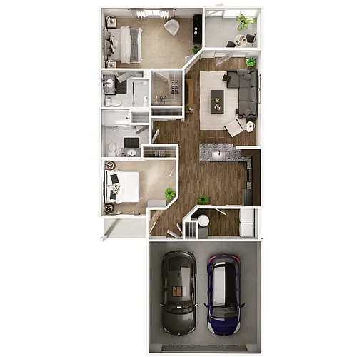 Floor plan Isleworth 1 with Screened Porch