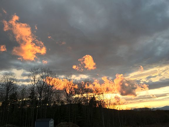 Fire in the sky sunset.