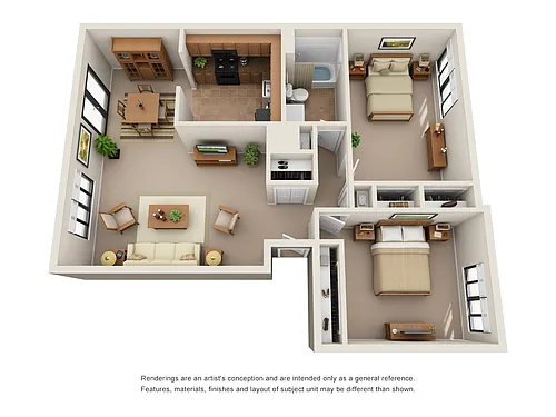 Floor plan Two Bedroom