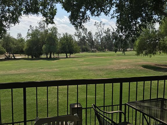 Balcony overlooks fairway