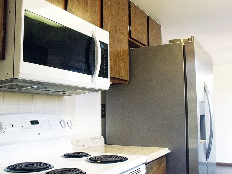 Range, Microwave, and Refrigerator