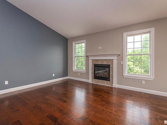 Main level family room with fireplace