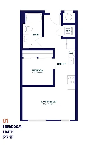 Floor plan Nita Urban One Bedroom U1