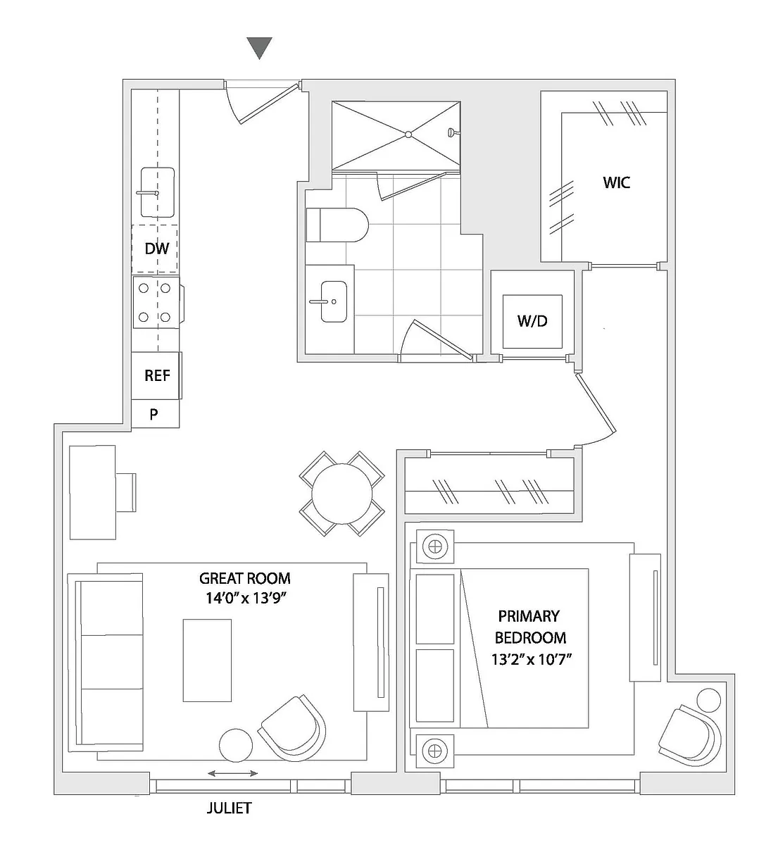 Floor plan 1 BED A1