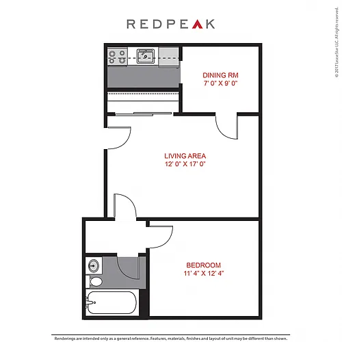 Floor plan Plan A3 - One Bedroom