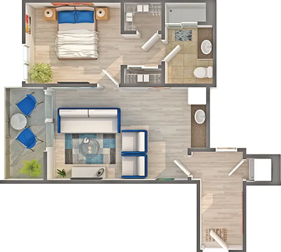 Junior S2 | 1-Bedroom Floorplan Junior S2 | 1-Bedroom Floorplan