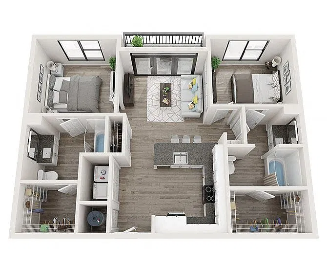 Floor plan P1 B2-A