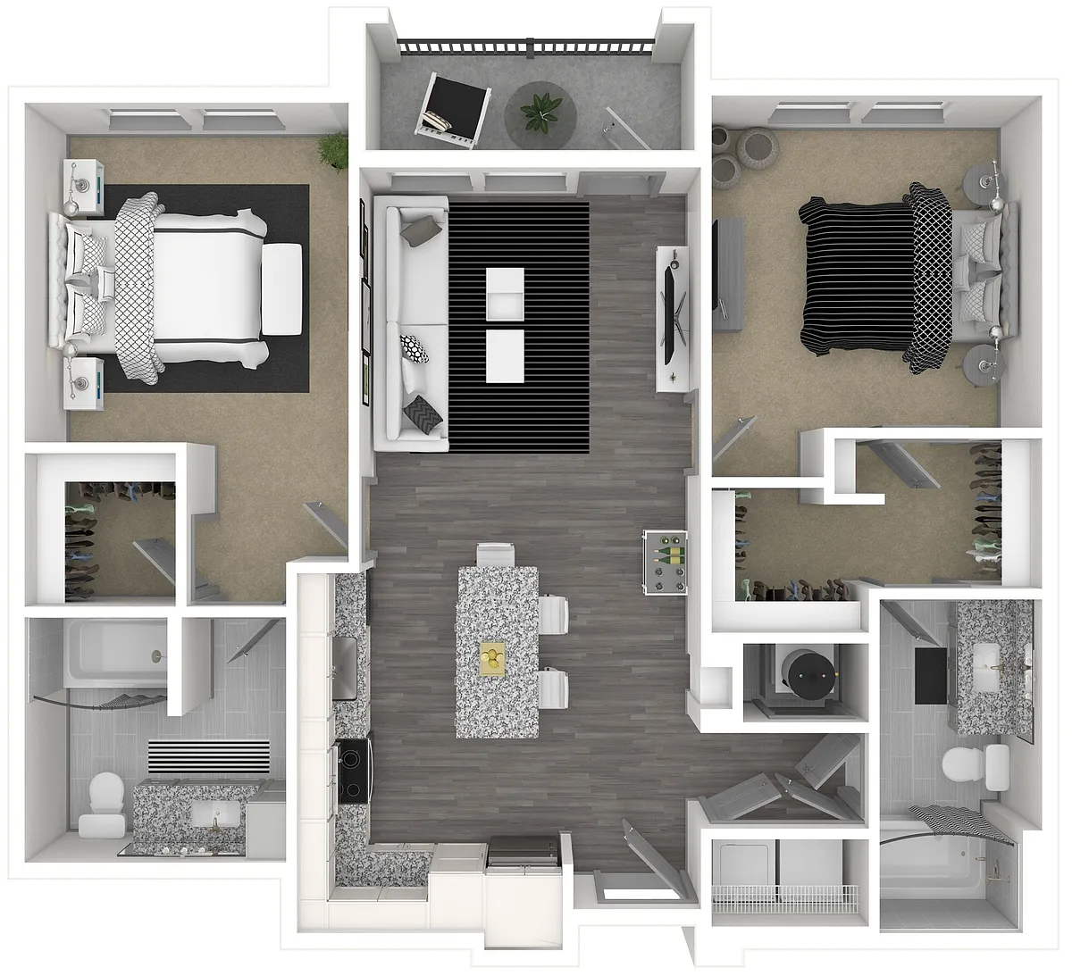 Floor plan The Tanzanite (B1.3) | 1062 SF