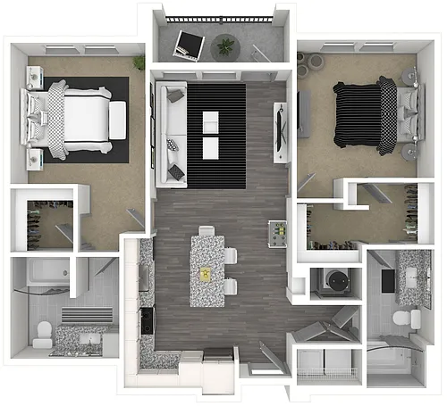 Floor plan The Tanzanite (B1.3) | 1062 SF