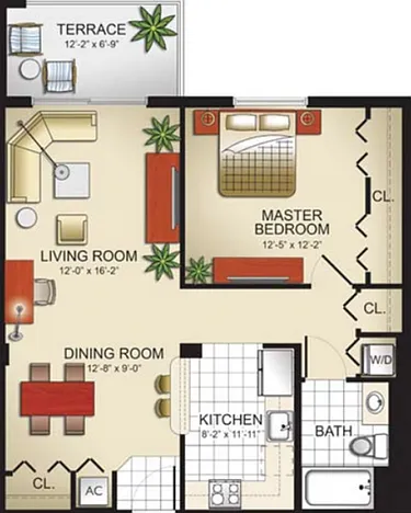 Model i6 | 1 Bedroom, 1 Bath Model i6 | 1 Bedroom, 1 Bath