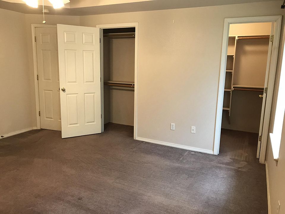 Master bedroom with two closets