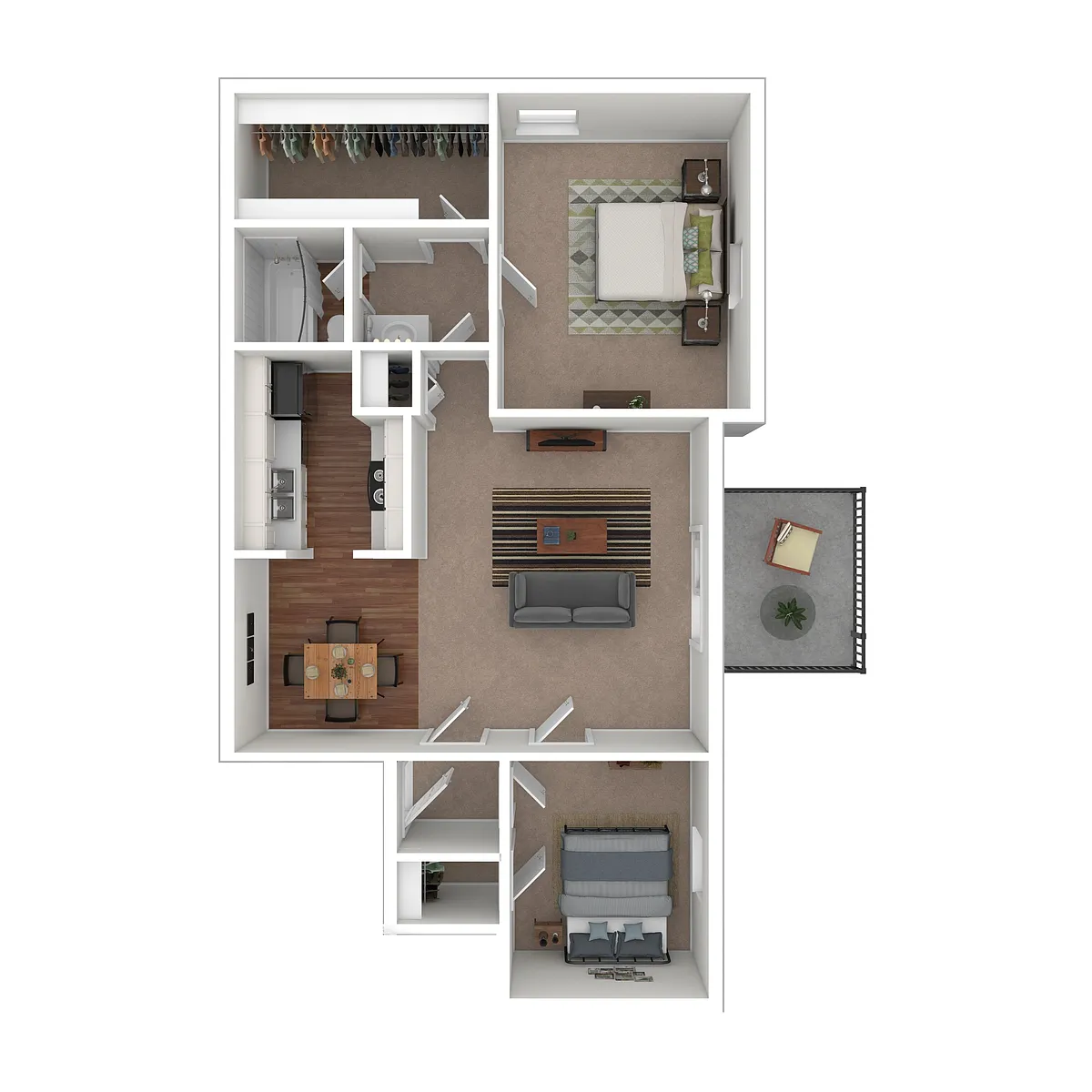 Floor plan B1 | 2 Bed | 1 Bath | Signature