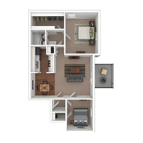 Floor plan B1 | 2 Bed | 1 Bath | Signature