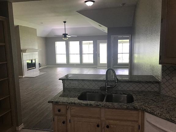 View from the kitchen looking into the living room