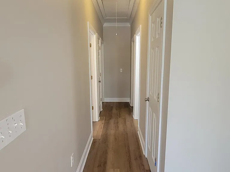 Main Hall from Living Room to Bedrooms and Baths.