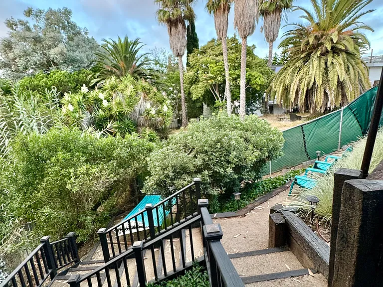 3-level terraced backyard with hammock and seating, overlooking the canyon. Peaceful and serene!