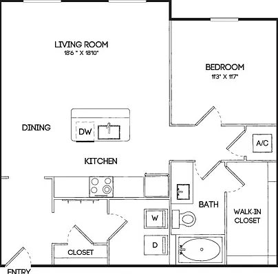 A2 | 1x1 | 825 sq ft A2 | 1x1 | 825 sq ft