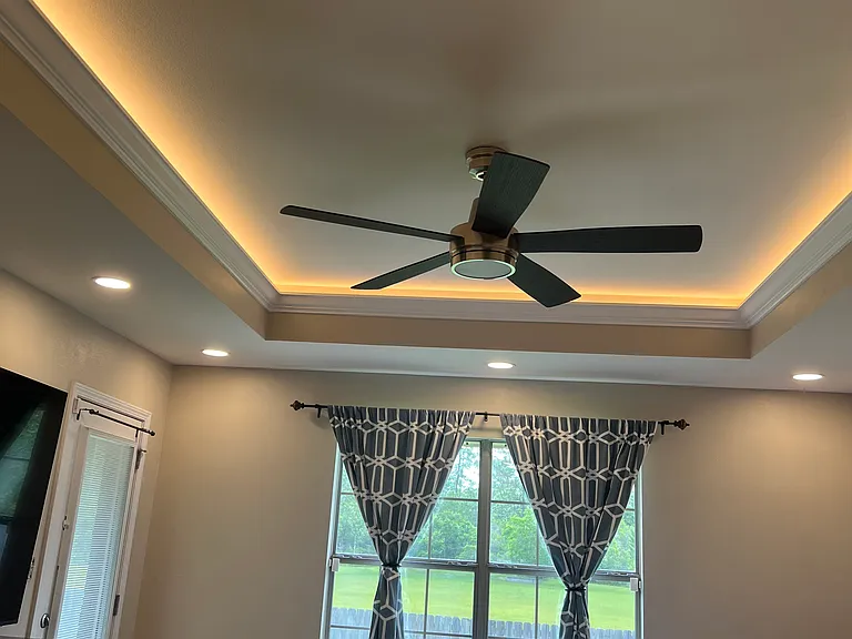 Owner Owner Suite Bedroom with recess, lighting, as well as a coffered lighting in the Crawford ceiling Suite Bedroom