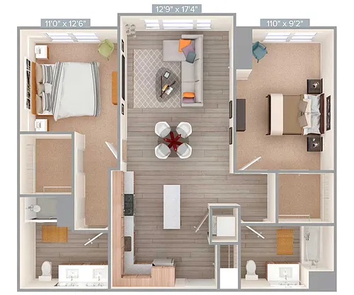 Floor plan B2-1097-1100