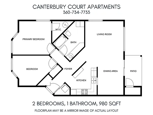 Floor plan A Style Corner Unit
