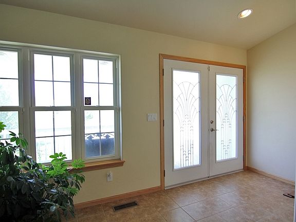 Leaded Glass French Door Entry