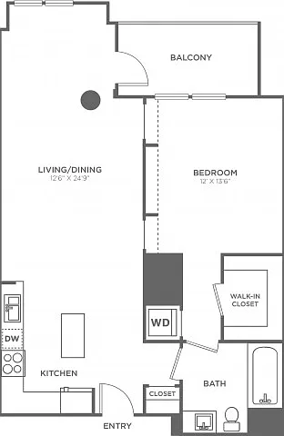 One Bedroom One Bath (820 SF) One Bedroom One Bath (820 SF)