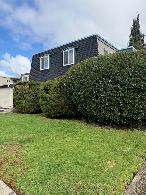 Two bedroom windows of unit