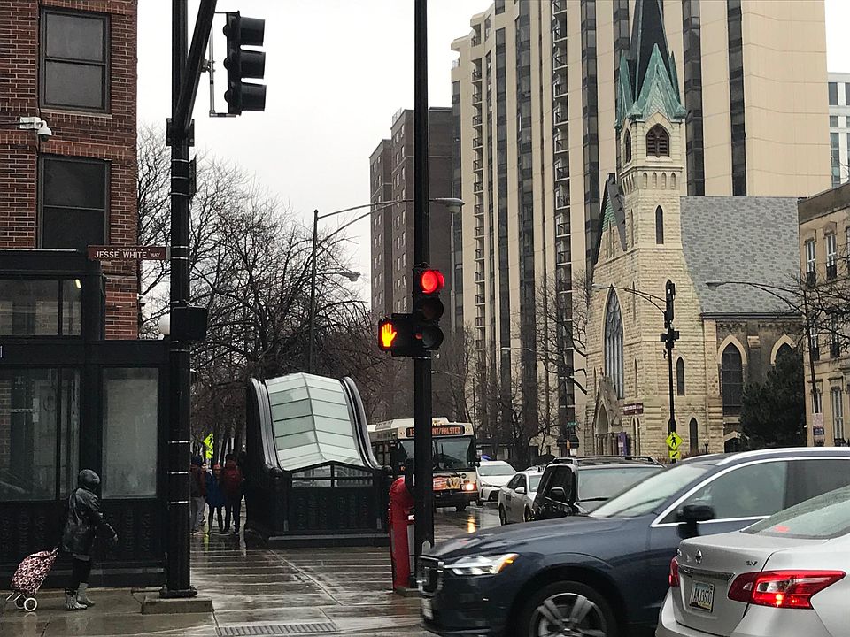 buildings next to our building. Note the subway station entrance is right across the street from the building.