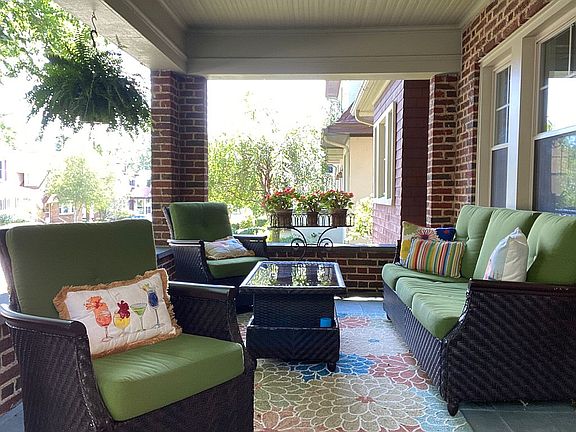 Spacious front porch