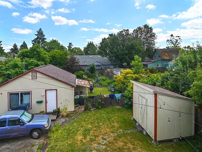 View from front house of Shared Bike Barn & 1188 W. 12th