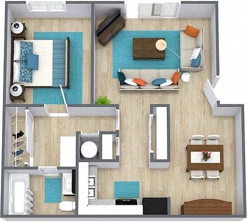 Floor plan One Bedroom