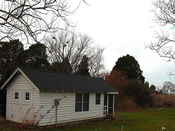 view of new shed looking toward water