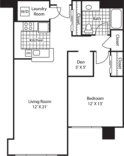 Floor plan One Bedroom 903