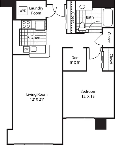 Floor plan One Bedroom 903