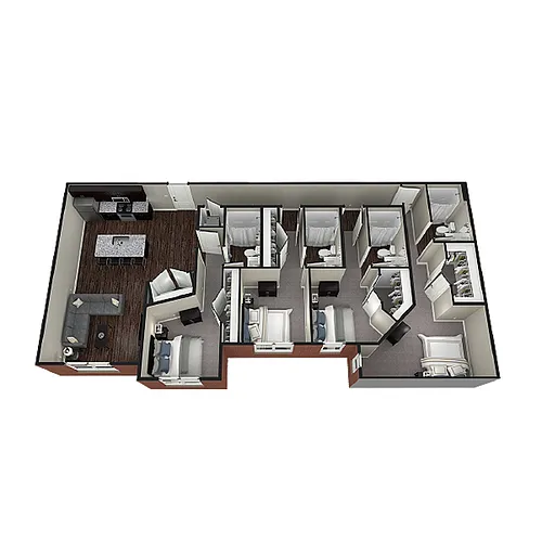 Floor plan 4BR/4BA - Cambridge