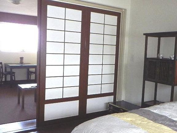 Bed room looking out to living room