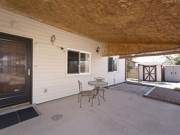 Large covered back patio.