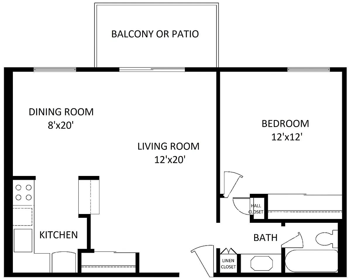 Floor plan One bedroom